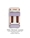 Mixed (Coral/Lavender/White)